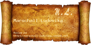 Marschall Ludovika névjegykártya